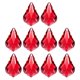 thumbnail image 1 of Uxcell K9 Cristales Colgantes Cuentas de Lágrima, Paquete de 10 Prismas de Candelabro de 38mm Partes de Cuentas de Hoja Colgante para Lámpara de Bricolaje para Decoración de Artes y Manualidades, Rojo, 1 of 7
