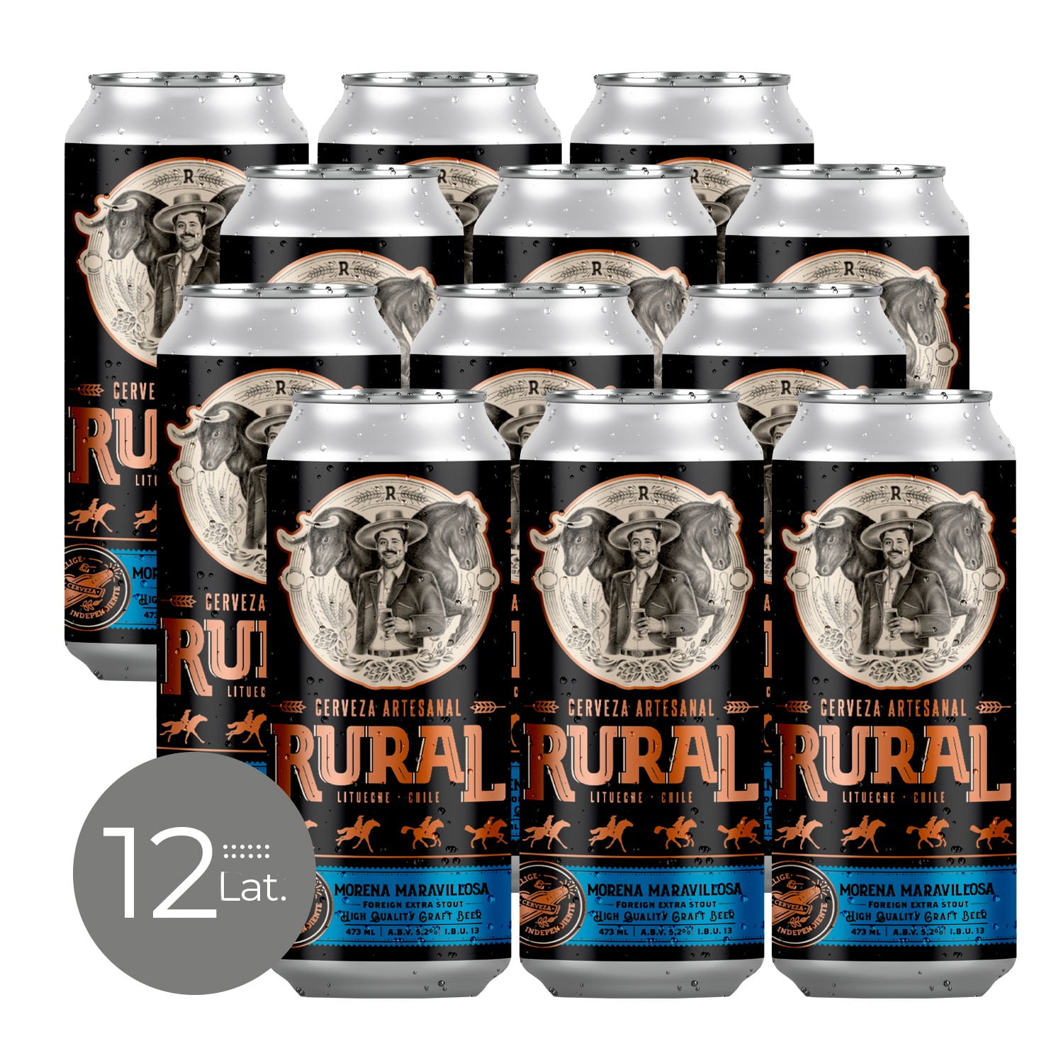 Rural - Pack X 12 Cerveza Artesanal – Morena Maravillosa 473 Cc