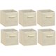 thumbnail image 2 of Bidones de almacenamiento SIMPLE HOUSEWARE, cubos plegables, 28 cm, color beige, paquete de 6, 2 of 6