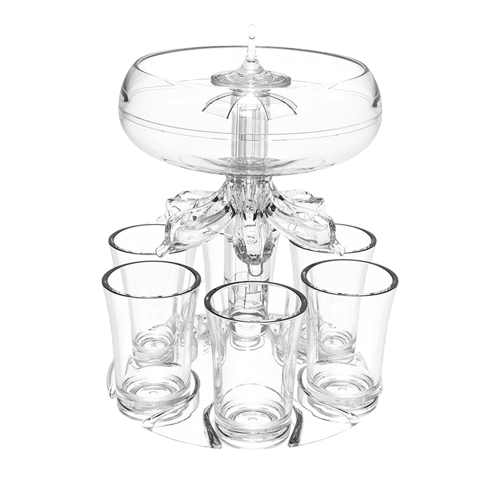 Magideal - Dispensador De Vino De 6 Vasos Reutilizable, Dispensador De Cerveza, Dispensador De S, Para Regalos De Fiesta De Boda, Juegos De Beber, Barra De Bebid , Sin Luces