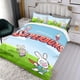 thumbnail image 3 of Súper Conejos Conjunto de sábanas temático, trío de piezas, cómodo y amigable con la piel, diseño único, regalo de decoración para el hogar para familiares, amigos y fans, 90 cm * 190 cm, 3 of 6