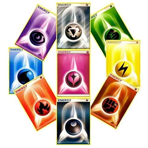 Generic - Lote Aleatorio De 50 Cartas De Pokémon Energy
