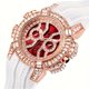 thumbnail image 5 of Reloj de Cuarzo Rojo de Lujo para Hombre con Diamantes de Imitación - Calendario, Fecha, Indicador de Puntero - Reloj de Fiesta Elegante con Correa de Gel de Sílice y Diseño Resistente Al Agua, 5 of 10
