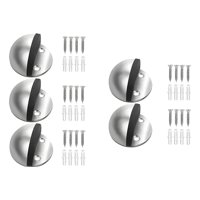 Genérico - Pack 5 Topes De Puerta Media Luna Satinado