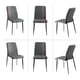 thumbnail image 1 of Silla de comedor Capitone Gris Pack x6 ecocuero acolchado, patas de fierro, 1 of 8