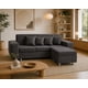 thumbnail image 1 of Sofá en L 3 cuerpos tela gris living moderno, 1 of 4