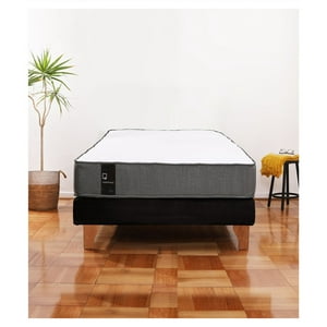 Latam Home - Cama Europea Zen Best 1.5 Plaza Tela Velvet Negro