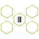 thumbnail image 4 of 5 Anillos De Agilidad Hexagonales Multiusos Para Niños Y Adultos, Color Verde Rugby., 4 of 5