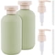 thumbnail image 1 of 2 botellas exprimibles con tapa abatible y bomba, de plástico, rellenables para líquidos, champú y acondicionador, vacías, para viaje, para artículos de tocador., 1 of 7