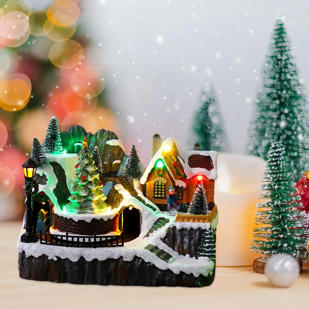 Movi - Adorno Navideño Musical Con Luz Y Miento