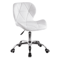 Moboi - Silla De Escritorio Mariposa Radar Giratoria Acolchada Blanca