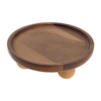 Ioensy - Bandeja De Madera Para Plato Rústico, Pedestal Para Velas De San Valentín, Chimenea Redonda