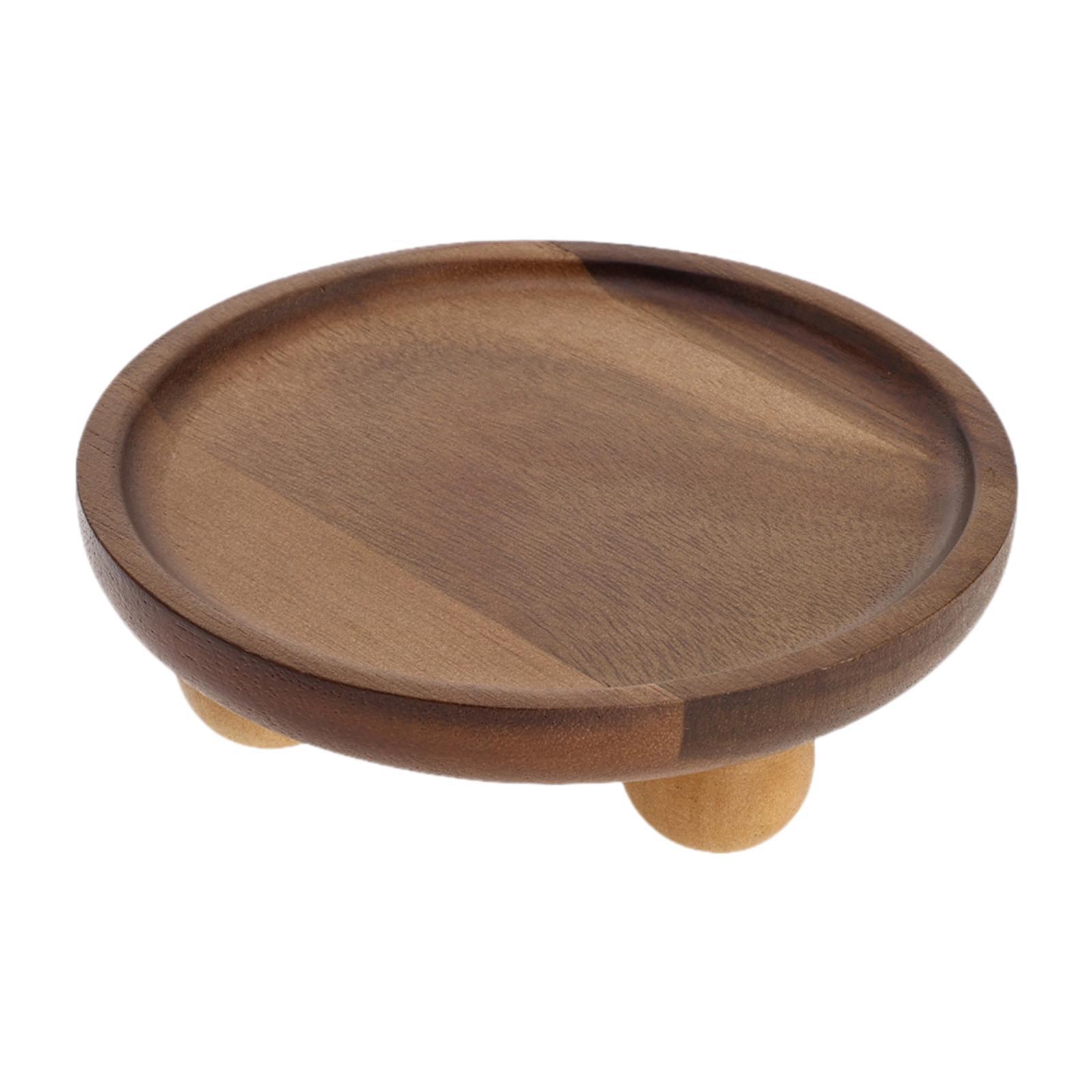 Ioensy - Bandeja De Madera Para Plato Rústico, Pedestal Para Velas De San Valentín, Chimenea Redonda