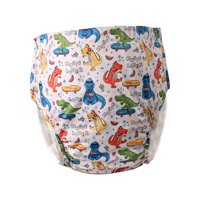 Magideal - Pañal De Tela Para Adultos, Cubierta De Pañal Lavable A Prueba De Fugas Para Ancianos, Lavable, De Secado Rápido, Ropa Interior Protectora Impermeable Dinosaurio Xxl