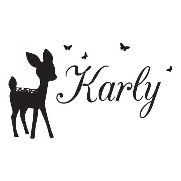 Decomural Personalised Name Deer Bambi WS-44259