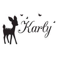 Rienda Libre Graphics - Decomural Personalised Name Deer Bambi Ws-44259