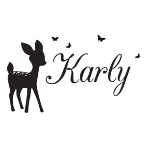 Rienda Libre Graphics - Decomural Personalised Name Deer Bambi Ws-44259