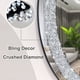 thumbnail image 3 of Espejo ovalado DMDFIRST 41x51 cm con diamante triturado plateado, 3 of 7