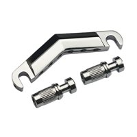 Bothyi - Puente Tailpiece Bridge Guitar Accessory Metal V Forma Para Una Guitarra De Seis Cuerdas