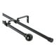 thumbnail image 1 of Set Doble De Barras Para Cortina Extensible 200-250 Cm De Metal Diámetro 13/16 Mm Soporte De Muro Terminal Bola Color Negro Orb, 1 of 7