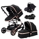 thumbnail image 1 of Coche con silla de nido y base de auto premium 3 en 1 Negro, 1 of 5