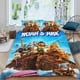 thumbnail image 2 of El Arca de Noé Conjunto de sábanas temático, trío de piezas, cómodo y amigable con la piel, diseño único, regalo de decoración para el hogar para familiares, amigos y fans,173cm *218cm, 2 of 6