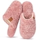 thumbnail image 1 of Zapatillas Para Mujer Fuzzy Slip on Espuma Viscoelástica Cálida Rosa, 1 of 6