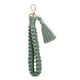 thumbnail image 5 of Macrame Llavero Pulsera Mujer Billetera Encantos Portátil Llavero Cadena Titular Verde, 5 of 5