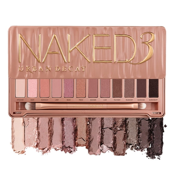 Paleta de sombras de ojos URBAN DECAY Naked 3 con pincel de 12 tonos