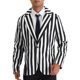 thumbnail image 4 of Blazer de Rayas Verticales Casual Slim Fit de Hombre INSPIRE CHIC Talla XL Blanco, 4 of 6