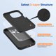 thumbnail image 5 of Funda Miracase diseñada para iPhone 14 Pro de 6.1 pulgadas, negra, 5 of 9