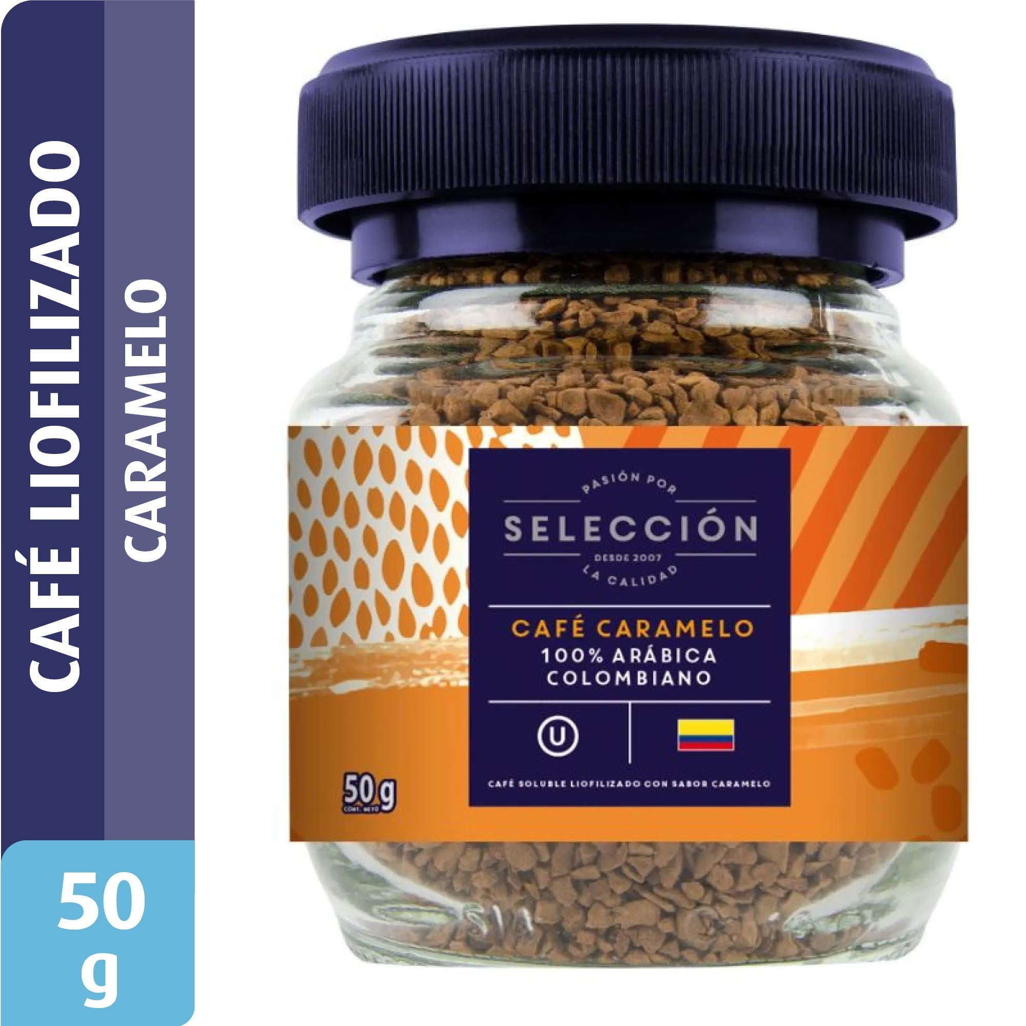Café Liofilizado Caramelo Frasco 50 gr Selección