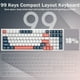 thumbnail image 3 of Teclado mecánico inalámbrico para juegos Redragon K723 Creamy, interruptores lineales prelubricados intercambiables, 3 of 3