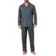thumbnail image 1 of INSPIRE CHIC Conjunto de Pijamas para Hombre de 2 Piezas con Bolsillo y Botones de Manga Larga M Azul Oscuro, 1 of 5