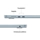 thumbnail image 4 of MacBook Air de&nbsp;15"&nbsp;Chip M5 CPU de 10&nbsp;núcleos y&nbsp;GPU de&nbsp;10 núcleos, 16 GB, 512 GB SSD - Azul cielo, 4 of 9