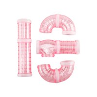 Ioensy - Juego De Tubos De Hámster Diy 8 Piezas Juguetes De Ejercicio De Hámster Para Accesorios De Jaula De Hámster Rosa