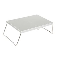 Ioensy - Mesa Plegable Para Acampar, Escritorio Exterior Resistente Para Acampar, Para Patio, Pesca, Patio Trasero, Plateado