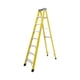thumbnail image 1 of Escalera Fibra De Vidrio Industrial 2.4mts 8 Peldaños 150 Kg Amarilla, 1 of 3