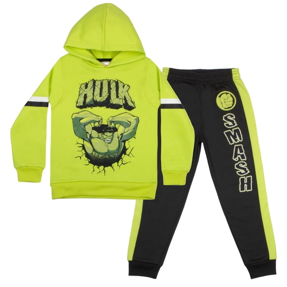 Conjunto de 2 Piezas para Niños Marvel con Sudadera y Pantalones de Forro Polar de Hulk