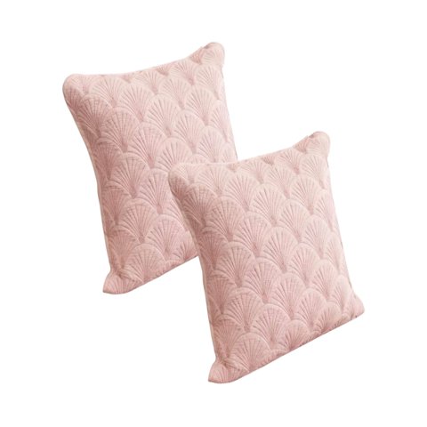 Genérico - Set De 2 Fundas De Cojin Serie Abanico 45X45 Cm Rosa