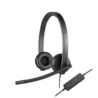 Auriculares Estéreo Logitech H570E Con Cable Y Micrófono Con Cancelación De Ruido