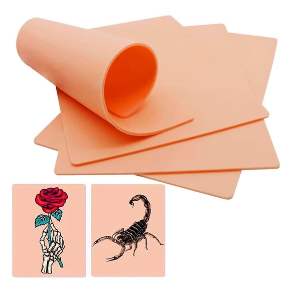Piel de práctica para tatuajes loveaiai 30x20 cm – Pack de 4