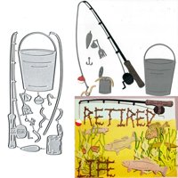 Cutting Dies Coolifwang, Marco De Herramientas De Pesca, Papel Para Álbum De Recortes