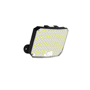 Genérico - 3 Focos Solares Exteriores Panel Luces Solares 100W Negro