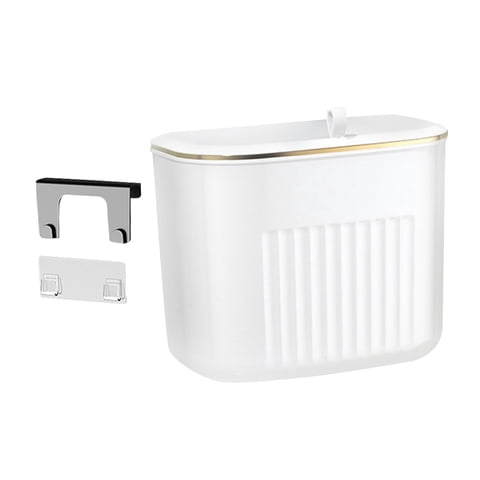 Magideal - Cubo De Basura Colgante Con Tapa, Contenedor De Compost Para Cocina, Práctico Cubo De Basura Para Residuos De Alimentos, De De Montaje En Pared Para Blanco S