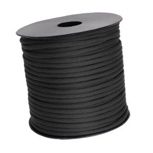 Magideal - Cuerda De Paracaídas De 9 Hebras, Cuerda Para Tienda De Campaña De 50 M, Accesorio Para Tienda De Campaña, Cuerda Tejida Multiusos, Cordón De Paracaíd Negro