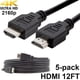 thumbnail image 1 of Paquete de 5 cables digitales HDMI 4K 1.4 de PVC negro, cable universal de SatelliteSale, 3.65 metros, 1 of 2