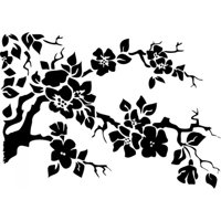 Rienda Libre Graphics - Decomural Flower Branch Floral Tree Ws-18148