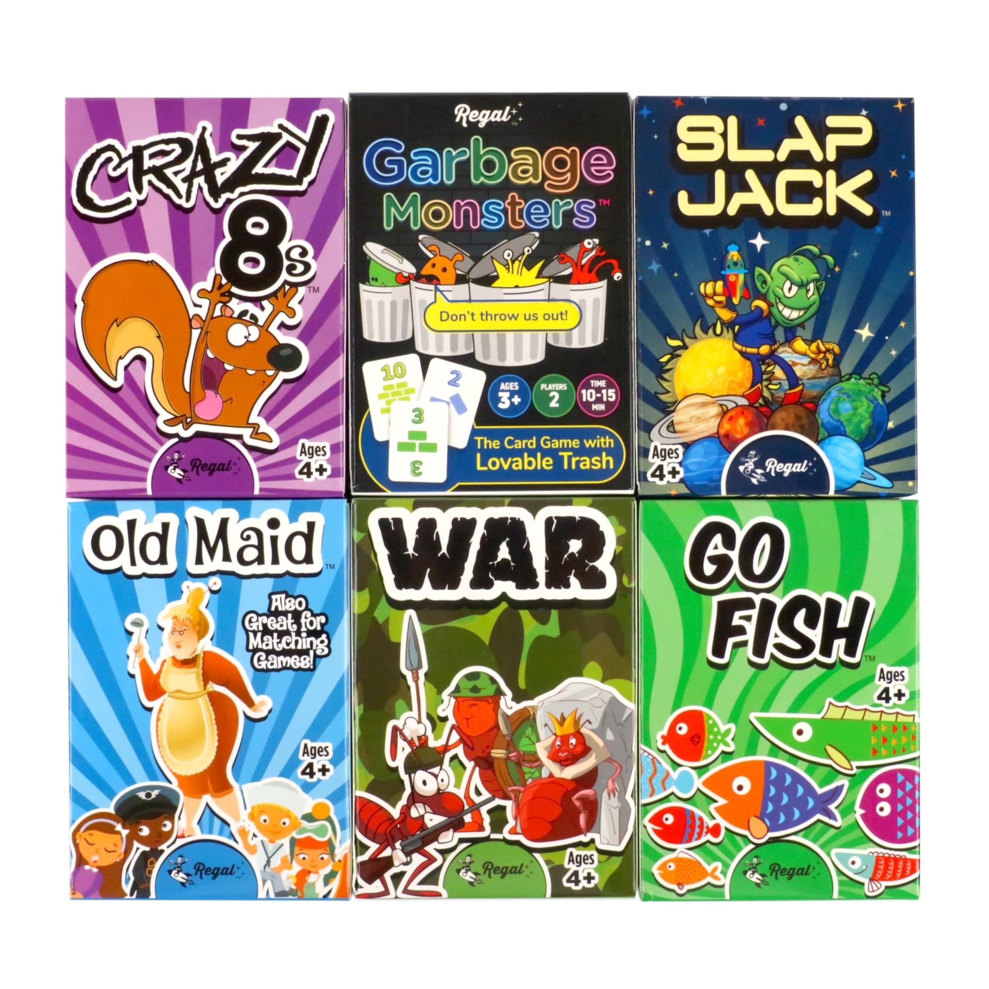 Set De Juegos De Cartas Regal Games Go Fish Crazy 8's Old Maid War 6+