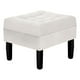 thumbnail image 2 of Pouf Wood 1c Felpa 00 Crudo, 2 of 4